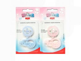 Imagen del producto Nukete cadenita sujeta chupetes tritan rose&blue