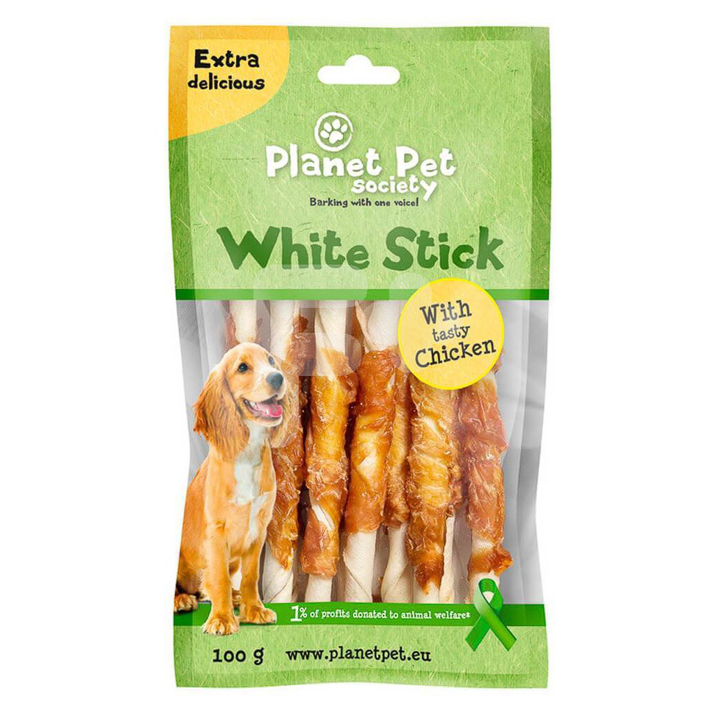 Planet Pet Pps white stick with chicken 13cm, 11 p