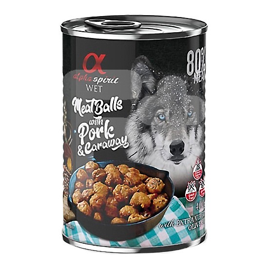 Alpha Spirit albóndigas cerdo alcarabea 12x400gr