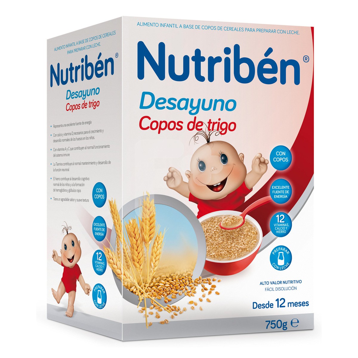 Nutribén Desayuno copos trigo 750gr