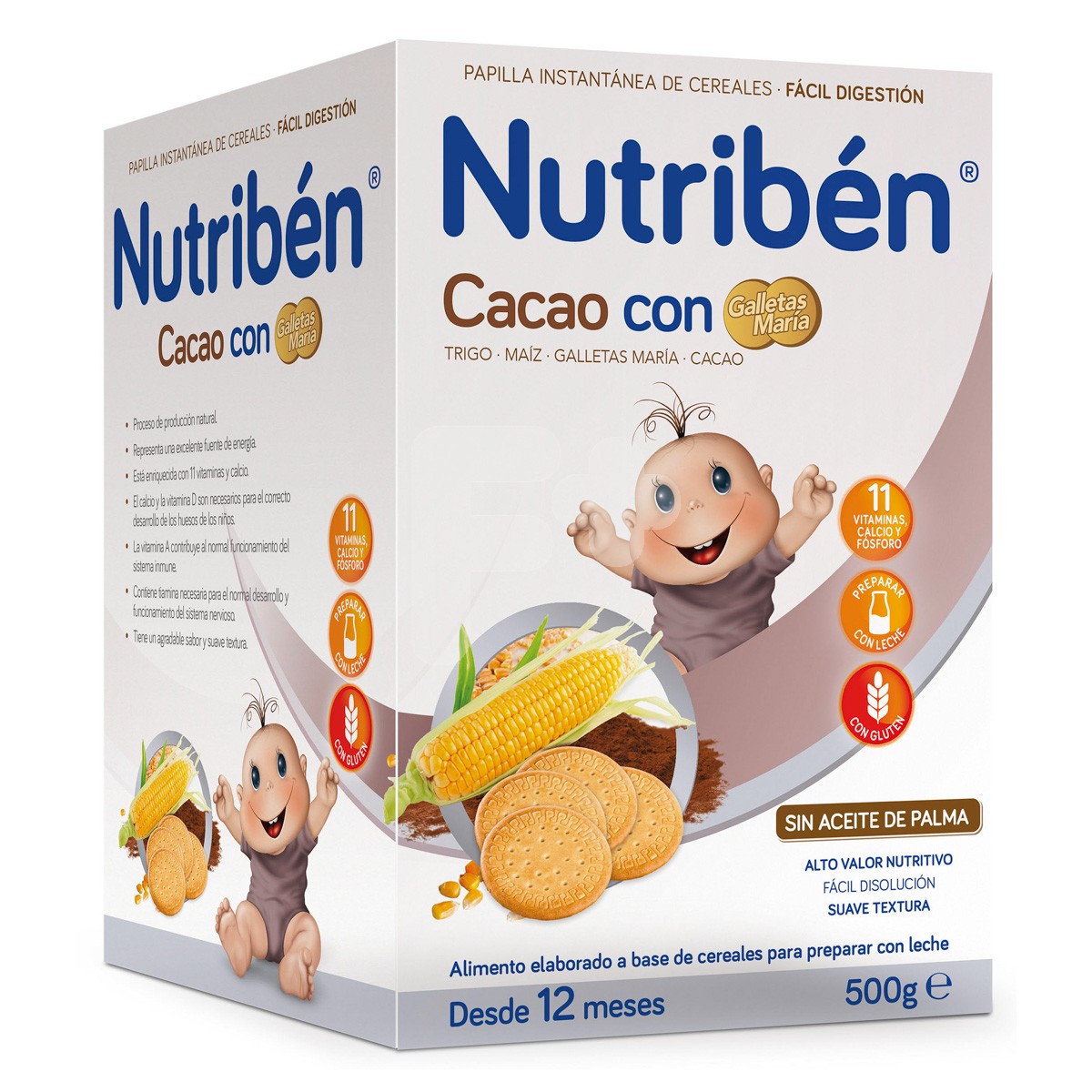 Nutribén Cacao con galletas María 500gr