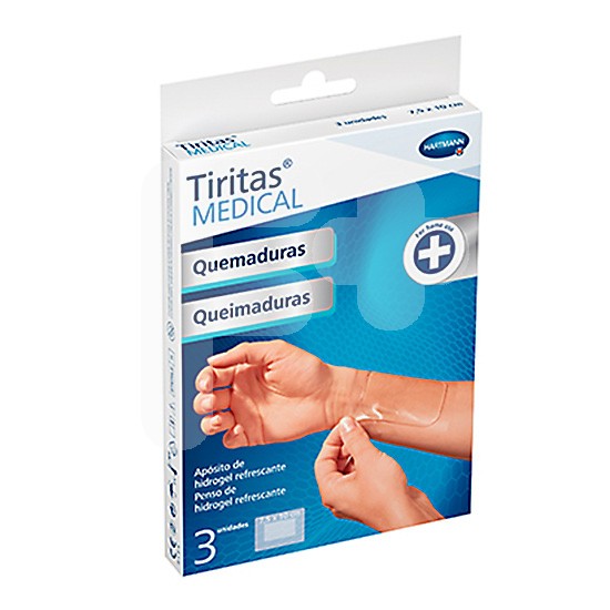 Hartmann tiritas medical quemaduras 7,5x10cm 3u