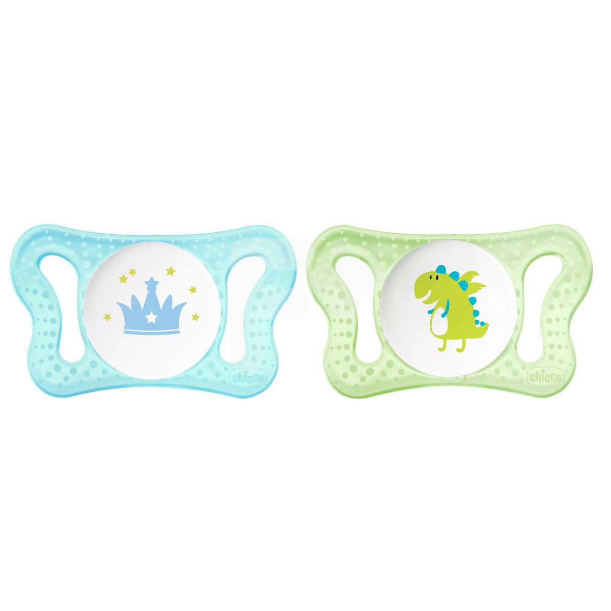Chicco Chupete micro silicona azul 0-2 meses 2 uds