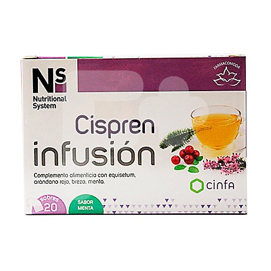 N+S cispren infusión sabor menta 20 sobres
