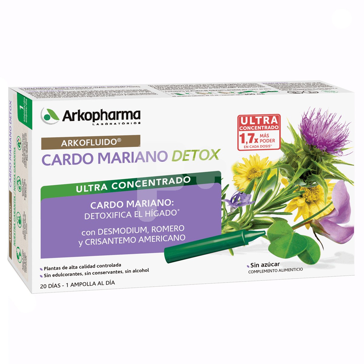 ARKOFLUIDO CARDO MARIANO 20 AMPOLLAS