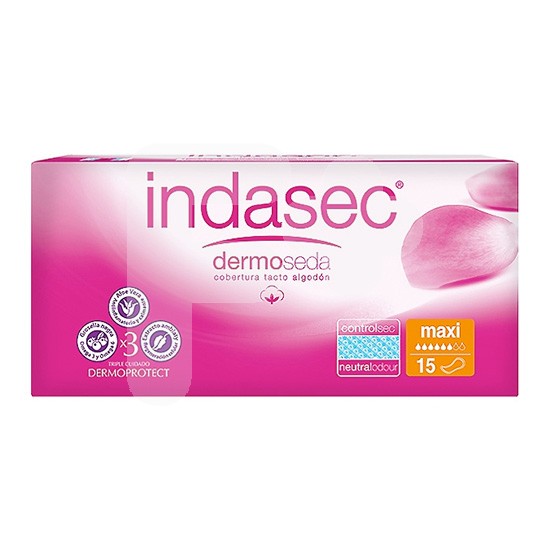 Indasec dermoseda maxi 15 compresas