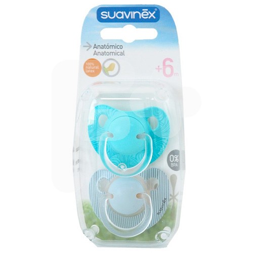 Suavinex Chupete anatómico látex 6M 2u