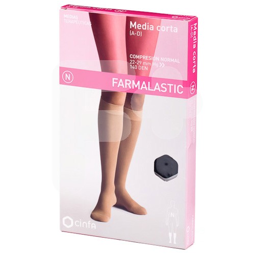 MEDIA FARMALASTIC CORTA C/N NEGRA T/GDE.