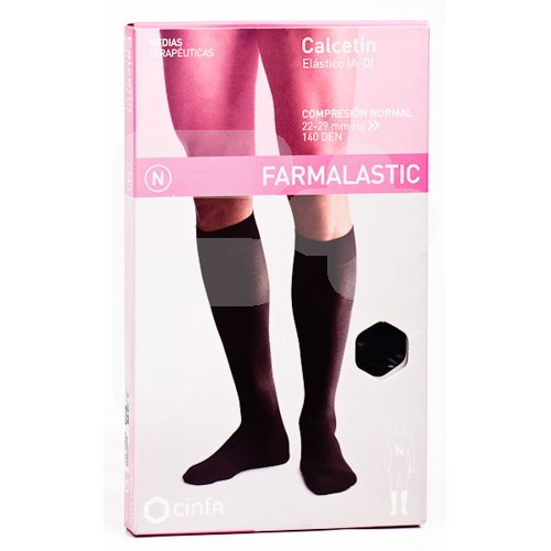 CALCETIN FARMALASTIC NORMAL NEGRO T/MED
