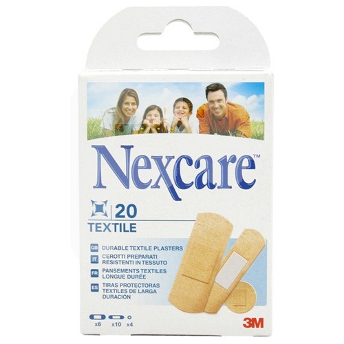 NEXCARE TEXTILE STRIPS 20 TIRAS SURTIDAS