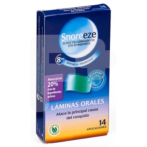 Snoreeze láminas orales ronquidos 14 uds