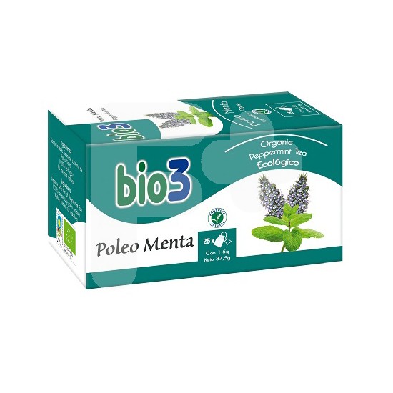 Bio3 poleo menta ecológico 25 bolsitas