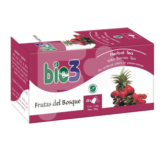 Bie3 frutas del bosque 25 bolsitas