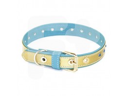Artleather collar piedras turquesa oro 45cm