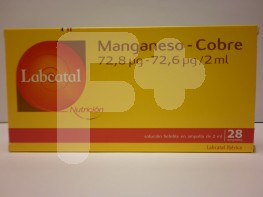 LABCATAL 12 MANGANESO COBRE 28 AMPOLLAS