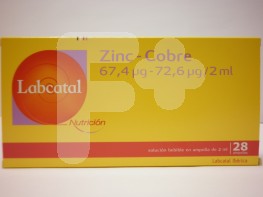 LABCATAL 19 ZINC COBRE 28 AMPOLLAS
