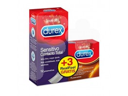 Durex preservativo contacto total 12uds+realfeel 3